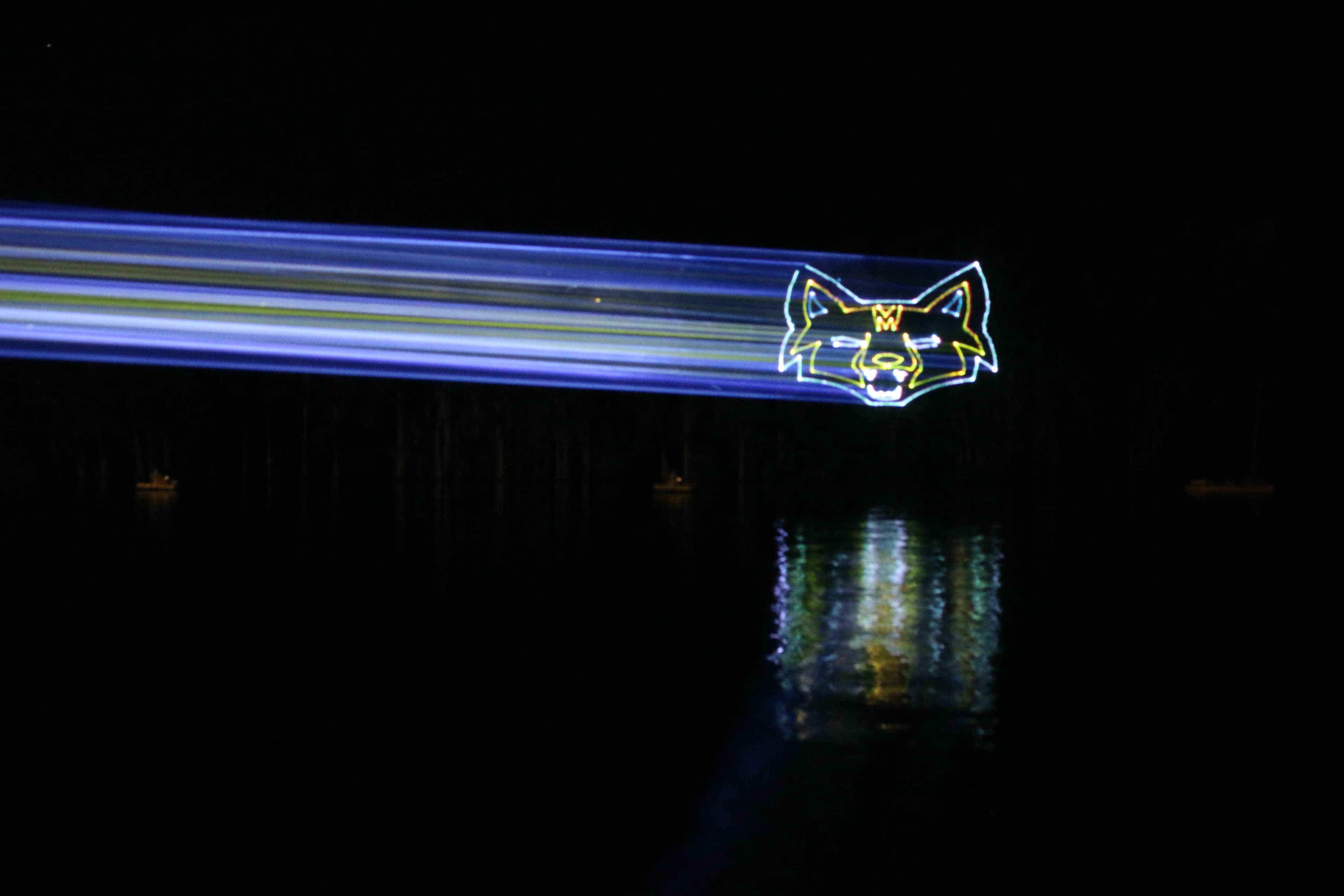 Laser message display example